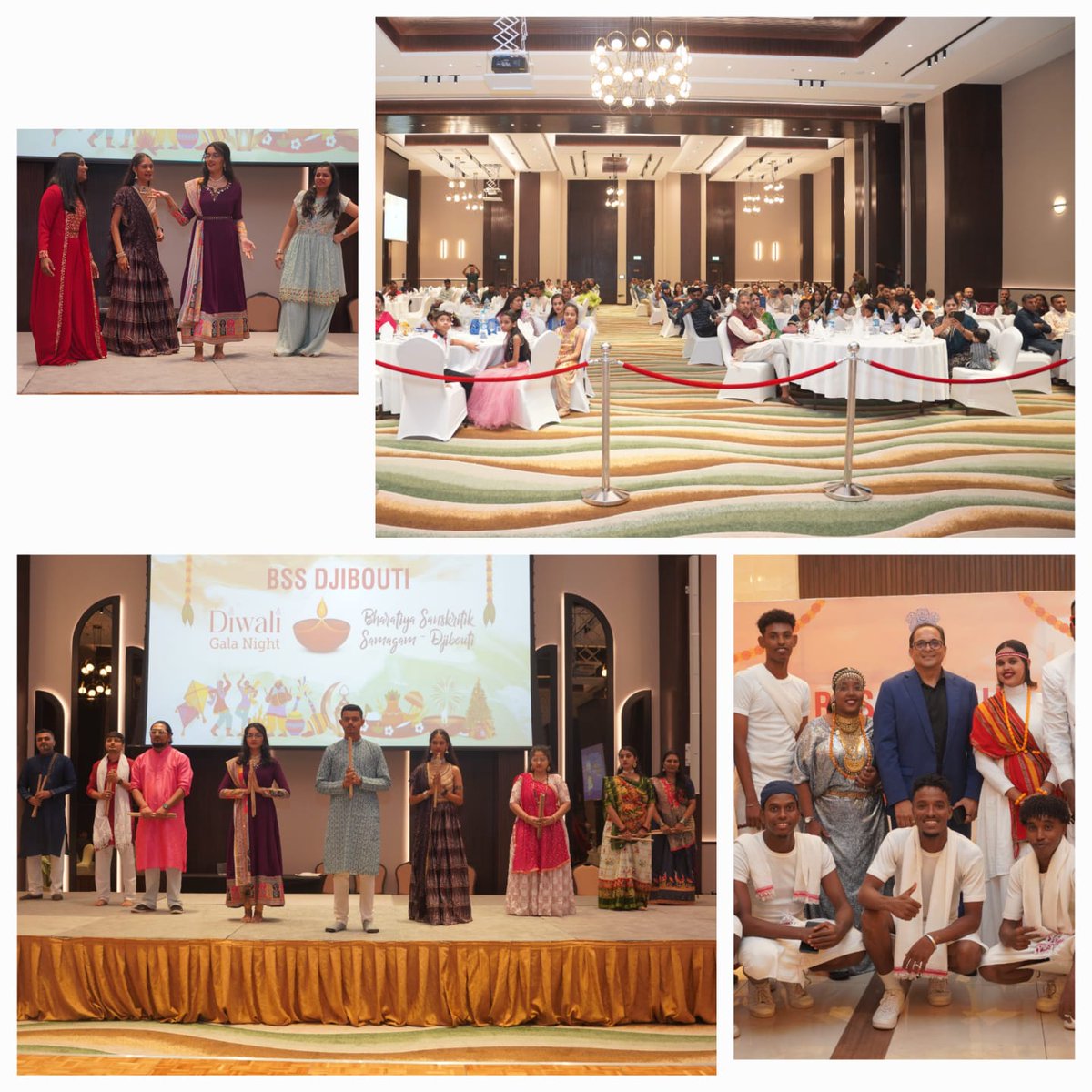 indiaindjibouti's tweet photo. Shri Mihir Kumar Thakur, CDA conveyed best wishes and read greetings by Mayor of #Djibouti to @diaspora_india  at  #DiwaliCelebration organised by Bhartiya Sanskritik Samagam attended by Dignitaries and Diplomats,  showcasing Indian  culture and food
@MEAIndia 
@IndianDiplomacy https://t.co/lHridLN9xB