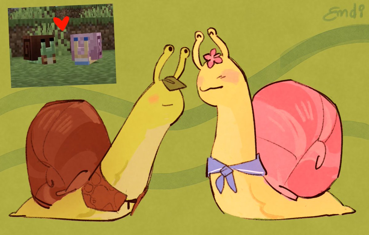 _emdi's tweet photo. // wild life spoilers  

snail jizzie <3 
[#wildlifefanart #wildlifesmp ] https://t.co/8Xy2KMCFsX