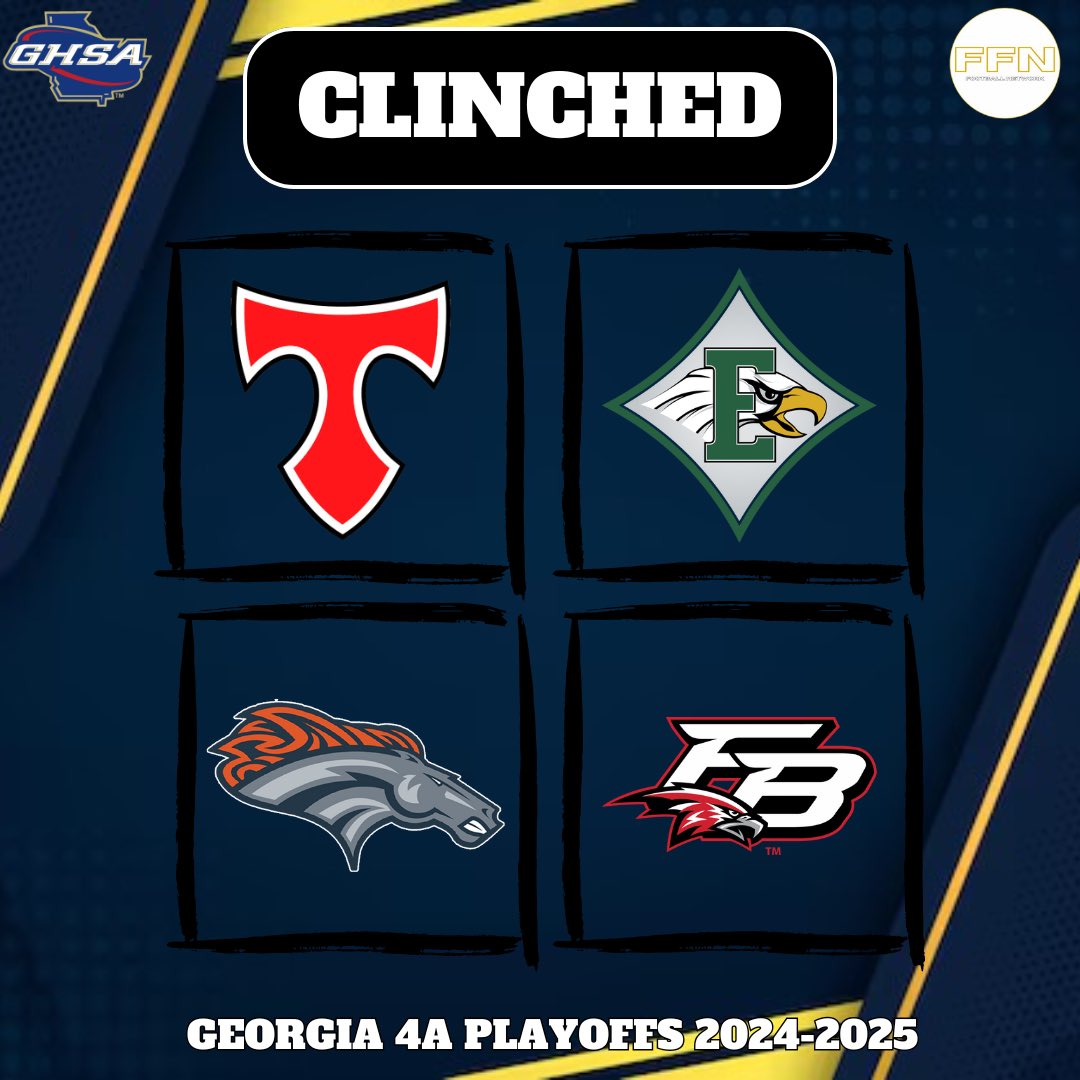 Forsyth Football Network (@football_ffn) on Twitter photo Playoffs Are Locker for 4A Region 8
<a href="/EastForsythFB/">East Forsyth Football</a> <a href="/EastsideFB/">Eastside Eagles Football</a> <a href="/scoreatlanta/">SCORE Atlanta</a> @GPSsports <a href="/High5Sports/">High5Sports</a> #GHSA #HSFB <a href="/RecruitGAState/">GSU FB Recruiting</a> <a href="/GHSFdaily_/">GHSF Daily</a> Playoffs Are Locker for 4A Region 8
<a href="/EastForsythFB/">East Forsyth Football</a> <a href="/EastsideFB/">Eastside Eagles Football</a> <a href="/scoreatlanta/">SCORE Atlanta</a> @GPSsports <a href="/High5Sports/">High5Sports</a> #GHSA #HSFB <a href="/RecruitGAState/">GSU FB Recruiting</a> <a href="/GHSFdaily_/">GHSF Daily</a>