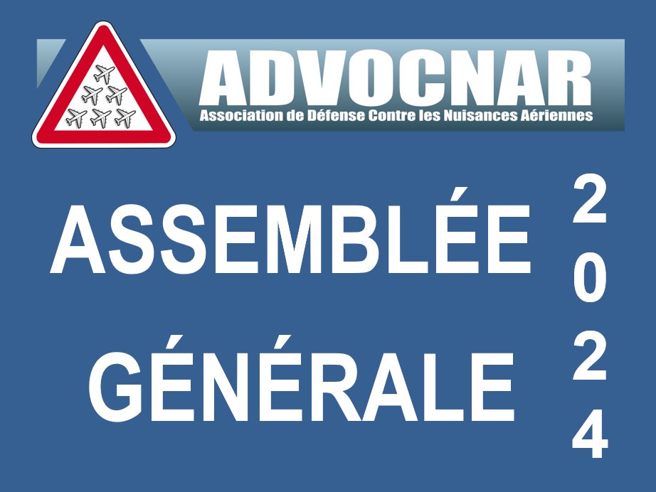 📢 Assemblée Générale ADVOCNAR 2024 : 
Lundi 18 novembre 19h45 à SANNOIS
Ras-le-bol des avions ? ✈️✈️✈️😱😷
👉 Adhérez, participez, agissez ❗️
👉 Nombreuses actions en cours, individuelles et collectives
<a href="/UFCNA/">UFCNA</a> <a href="/FneIDF/">France Nature Environnement Île-de-France</a> <a href="/AmisDeLaTerreVO/">ATVO</a> <a href="/NonAuTerminal4/">Collectif NON AU T4</a>   
advocnar.fr/2024/11/assemb…