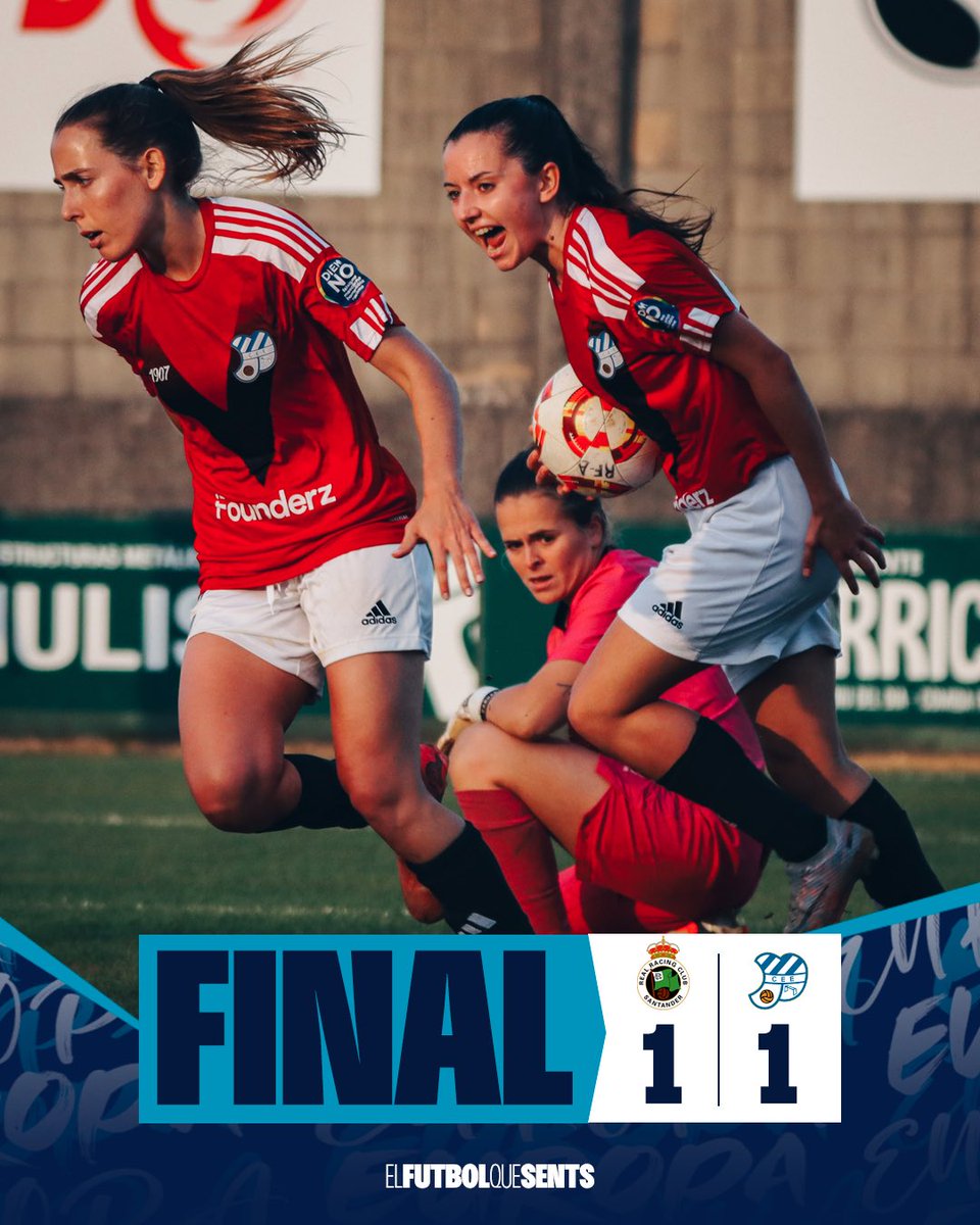 CEEuropa's tweet photo. 90’ | 𝐅𝐈𝐍𝐀𝐋

Empat a u en un desplaçament complicat.
 ⚽️ 🔵⚪️ Galceran

Racing 1 - 1 Europa

#RacingEuropa #FutFemCat  #futbolcat #VilaDeGràcia #SagradaFamília #2RFEFN https://t.co/LUXzLnOeB2