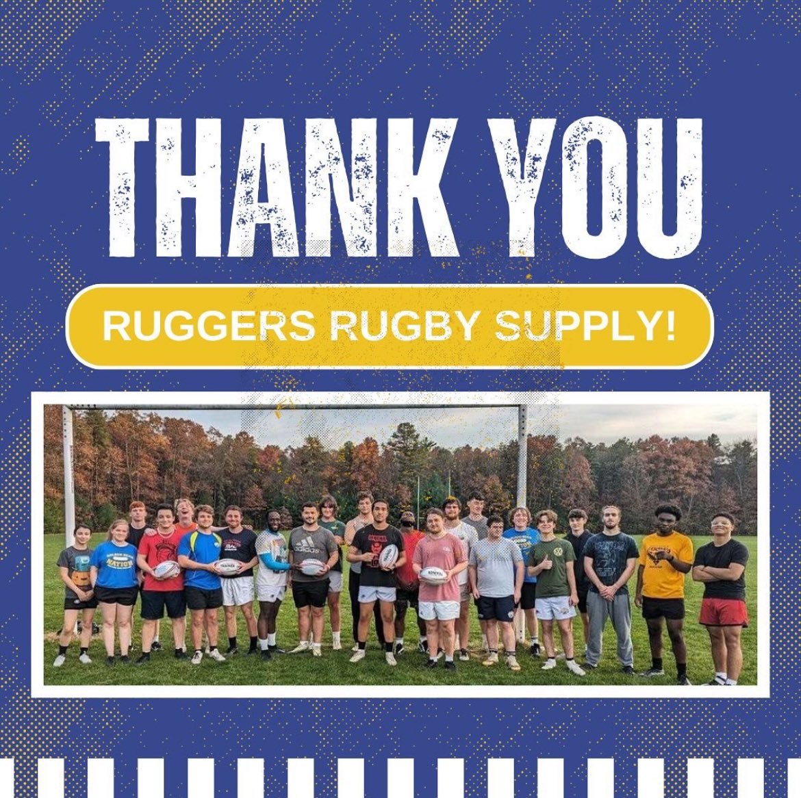 The team wanted to come on and give a HUGE shout out to <a href="/RuggersRugby/">Ruggers Rugby Supply</a> 

We really appreciate all they do for the team. Especially for always hooking us up with the best equipment and gear. Feel free to check them out for all of your Rugby needs!