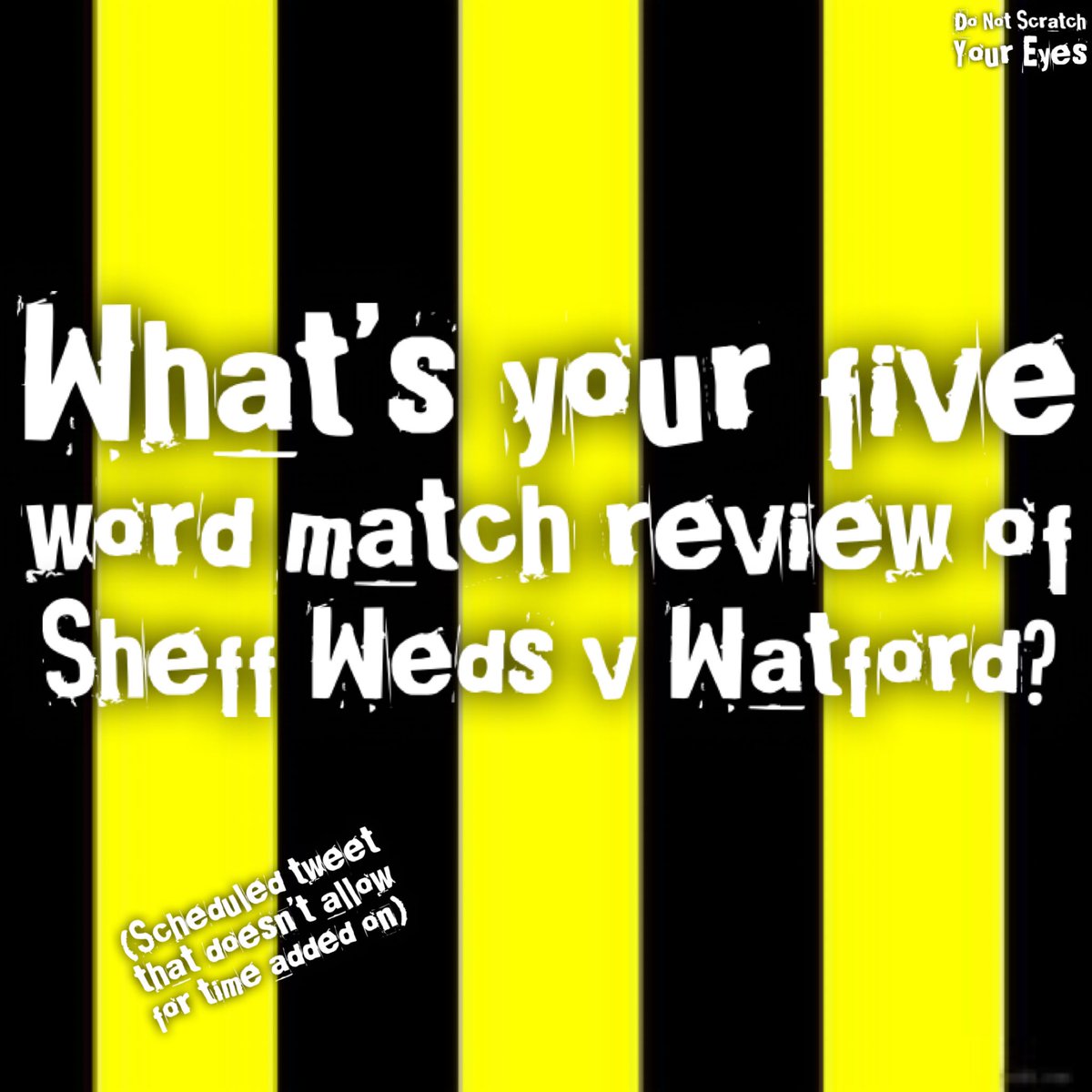 Do Not Scratch Your Eyes Watford FC Podcast 🐝 tweet media