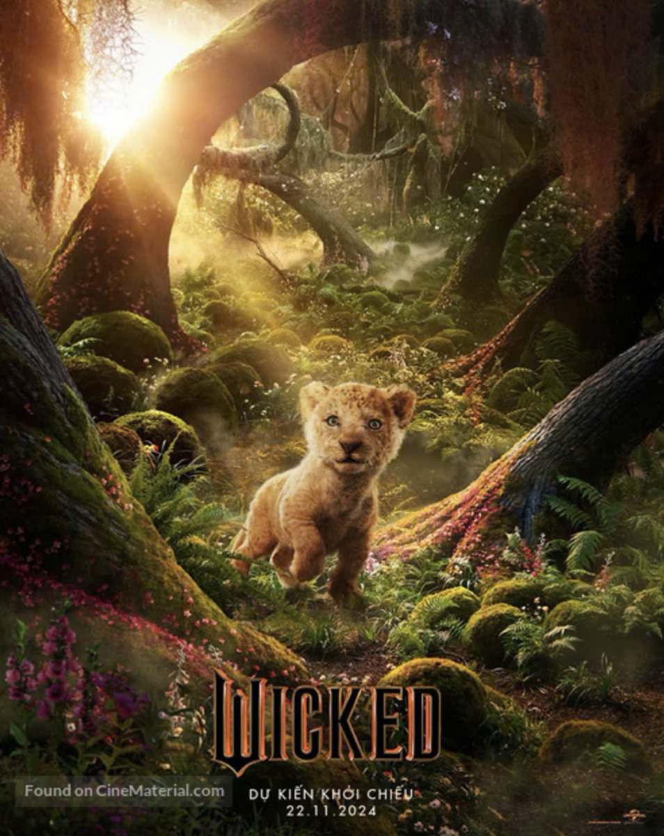 wicked__movies's tweet photo. NEW 🚨 Poster for the Lion Cub! ✨ #Wicked #WickedMovie https://t.co/n08YtmVuBu