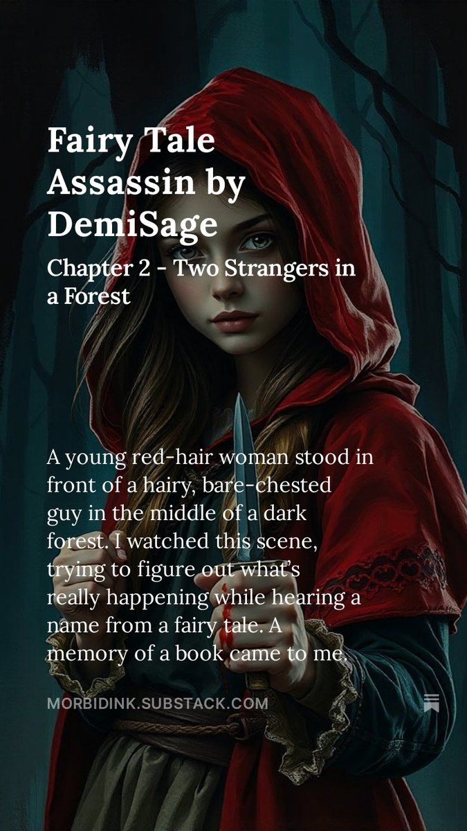 OutofthePast2's tweet photo. @africanraingod Fairy Tale Assassin Web Novel – Discover a dark homage to Fractured Fairy Tales cartoon with Isekai fantasy, horror, old myths, &amp; Gimm fairy tale characters. Available on my substack.

https://t.co/C3WxxJnmJA

#stories #webnovel #series #fiction #indieauthors #horror #novel https://t.co/4fzVz6DEvT