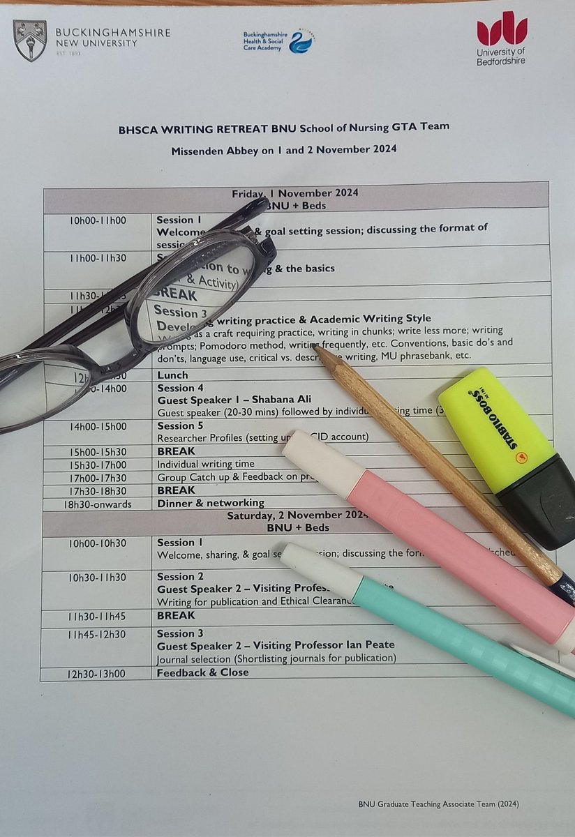 HodaWassif's tweet photo. 🌟 Just wrapped up an incredible two-day writing retreat 🌟
Huge thanks to @BHSCA_ for  such a great opportunity.  It is a privilege to co-lead the Faculty of Research&amp;Knowledge Exchange and this event alongside amazing colleagues #ProfessionalDevelopment #collaboration #writing https://t.co/hGmmOeeYDq