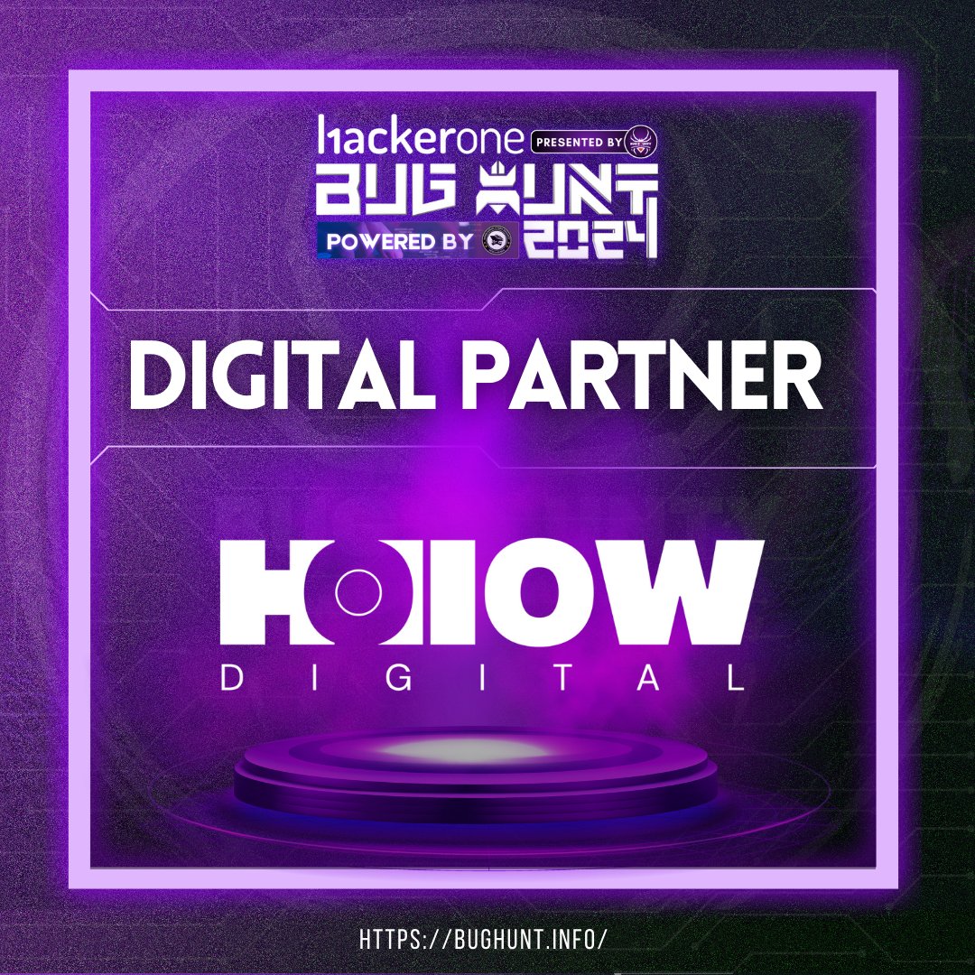 bbcbd_official's tweet photo. We are thrilled to welcome Hollow Digital as our Digital Partner for HackerOne BUG HUNT 2024 Powered By BCSI 🎆
#hackerone #bughunt2024 #BCSI #TheHuntIsOn https://t.co/W55ruBe2ru