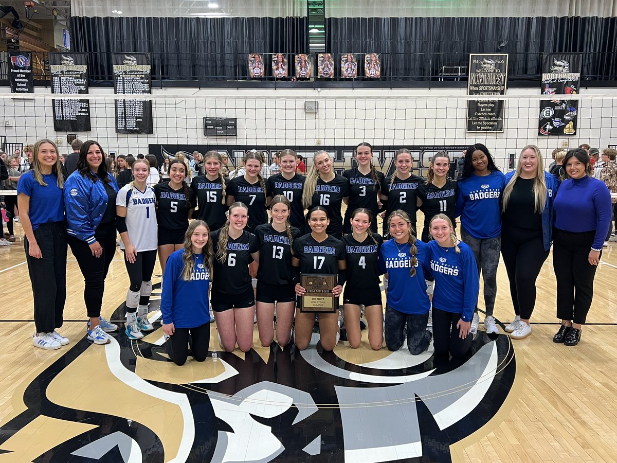 Your Badgers are B-7 District Champions! <a href="/BadgerVolleybal/">BHS Volleyball</a> started strong and never looked back, winning 3-0 over GI Northwest! Very excited and proud of this group. This is the team’s 3rd straight trip to Lincoln. They will play on 11/6 at 9 or 11am. Go Badgers! #wearebps