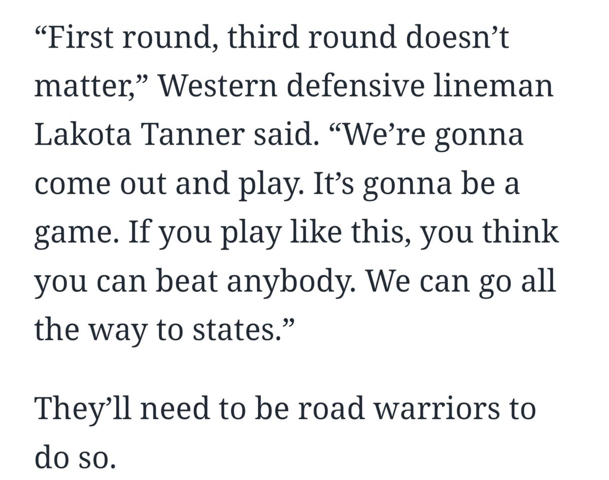 I'm so proud of my brother <a href="/lakota_tanner71/">Lakota tanner</a> for his Western Wildcats making it into the playoffs, but also for an amazing quote he gave in an interview with the <a href="/MiamiHerald/">Miami Herald</a> 🏈 Keep killing it, bud! You're going places!!! 🔥🔥