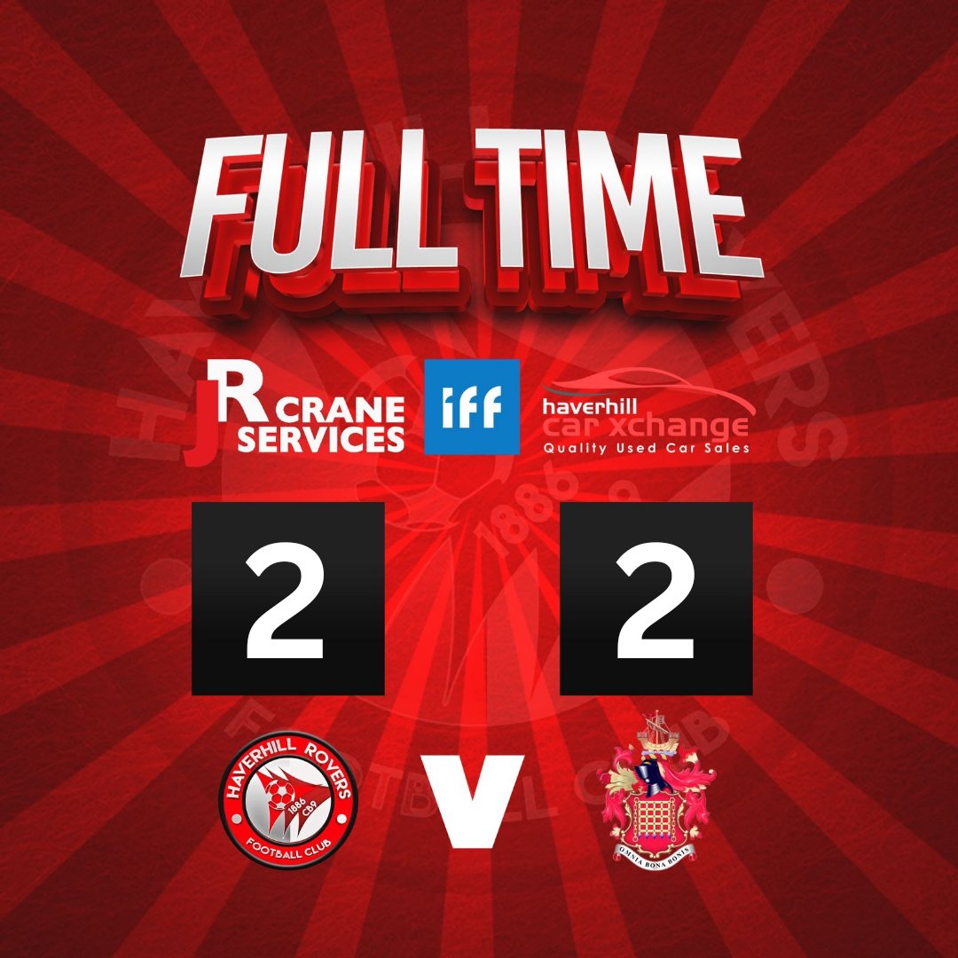Haverhill Rovers (@haverhillrovers) on Twitter photo Final whistle goes.
Goalless at half time, <a href="/JSeymour8/">James Seymour</a> with 2 goals to twice pull us back after going behind.
Next up is Needham Reserves away on Tuesday.
See you then!
#WeAreRovers Final whistle goes.
Goalless at half time, <a href="/JSeymour8/">James Seymour</a> with 2 goals to twice pull us back after going behind.
Next up is Needham Reserves away on Tuesday.
See you then!
#WeAreRovers