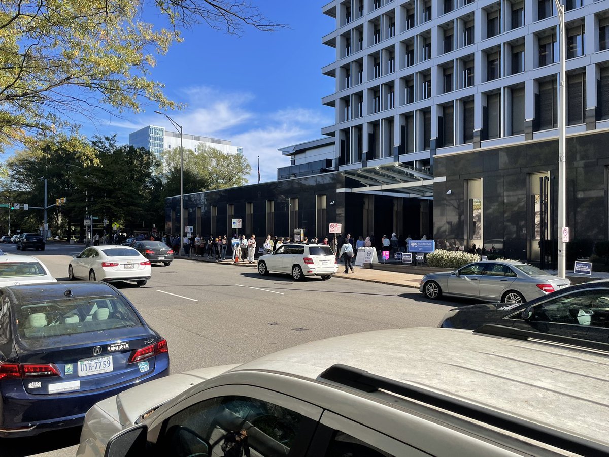 slaats's tweet photo. Lines are strong at city hall in Richmond. Just remember that voting is only one way of participating in democracy. Check out https://t.co/9Z9zdoaqnF for other ways to have your voice heard. https://t.co/snc6jUlklx
