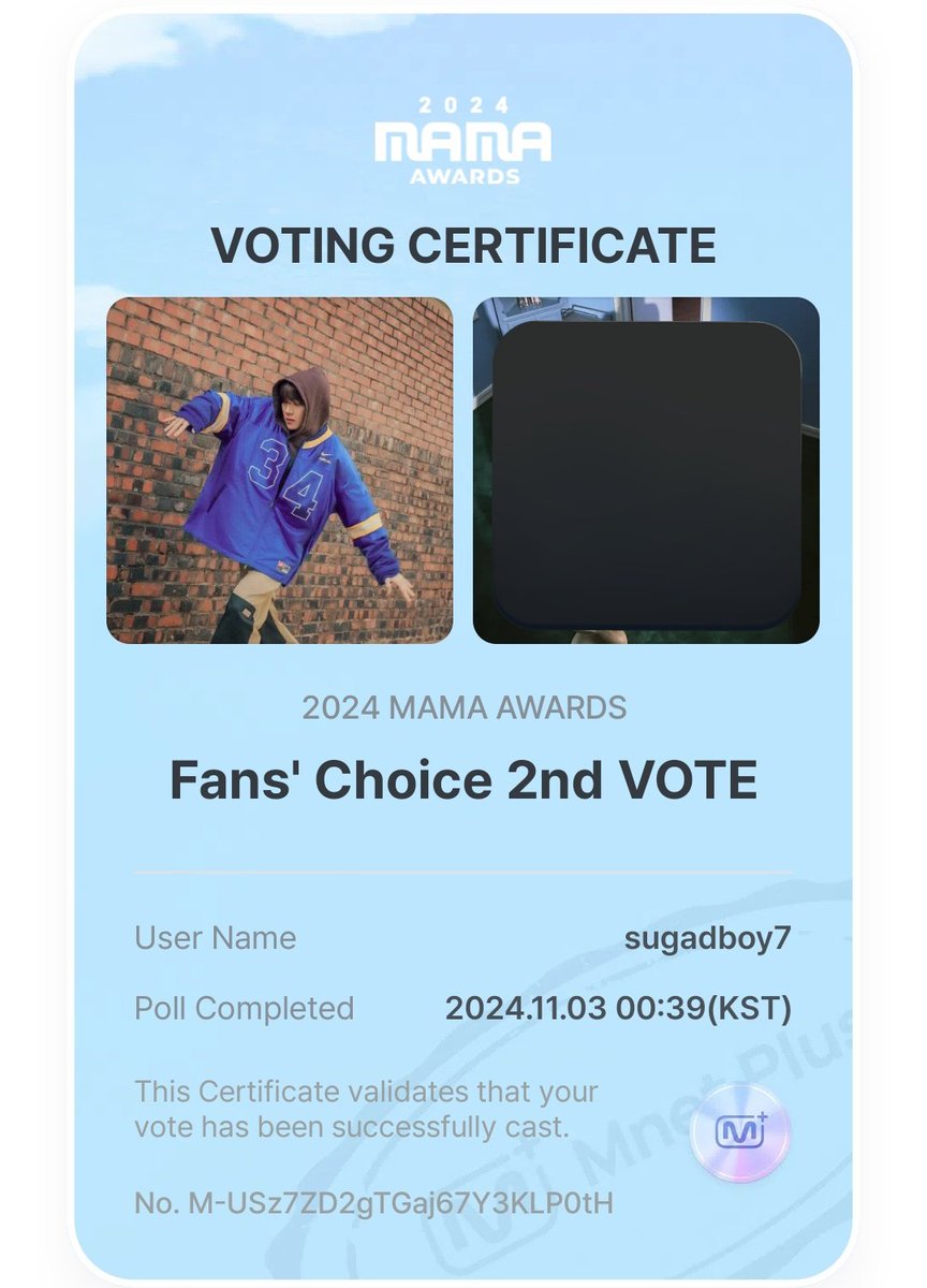 sugadboy's tweet photo. En twitter es un voto diario por cuenta y los retweets/respuestas también equivalen como voto. Además, este cuenta para ambas categorías VISA FAN'S CHOICE Y FAN'S CHOICE.

I vote #jhope for #2024MAMAVOTE https://t.co/aGBsHmtbvW