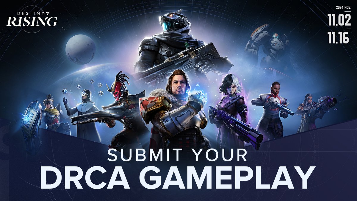 _DestinyRising's tweet photo. We're excited to have so many Lightbearers fending off the foes of humanity in the #DRCA, but we'd love to see you in action! 🎞️ Share your clips with the hashtag #DestinyRisingClips to be part of our DRCA montage!  
Accepting clips from: 11/02 - 11/16 https://t.co/fDL5Mm2yDL
