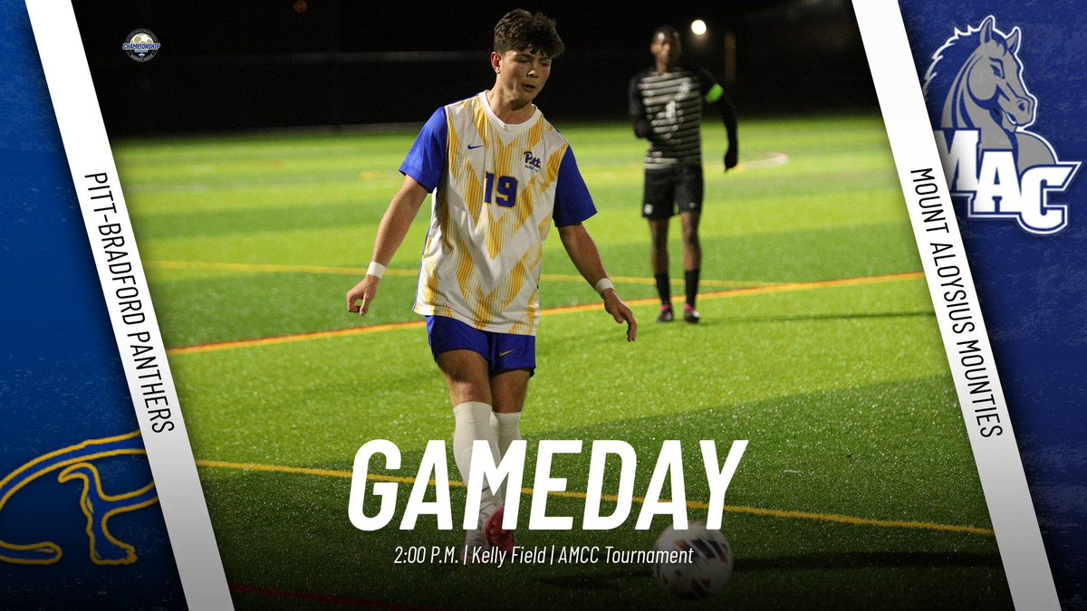 UPB Athletics (@upb_panthers) on Twitter photo Gameday: <a href="/UPB_MSOC/">UPB Men’s Soccer</a> at <a href="/Mounties_Sports/">Mount Aloysius Athletics</a>
2:00 p.m. | Cresson, Pa. | Kelly Field | AMCC Tournament - 1st Round
🎥 - buff.ly/32iYwHG
🔢 - buff.ly/3Xmm2zU Gameday: <a href="/UPB_MSOC/">UPB Men’s Soccer</a> at <a href="/Mounties_Sports/">Mount Aloysius Athletics</a>
2:00 p.m. | Cresson, Pa. | Kelly Field | AMCC Tournament - 1st Round
🎥 - buff.ly/32iYwHG
🔢 - buff.ly/3Xmm2zU