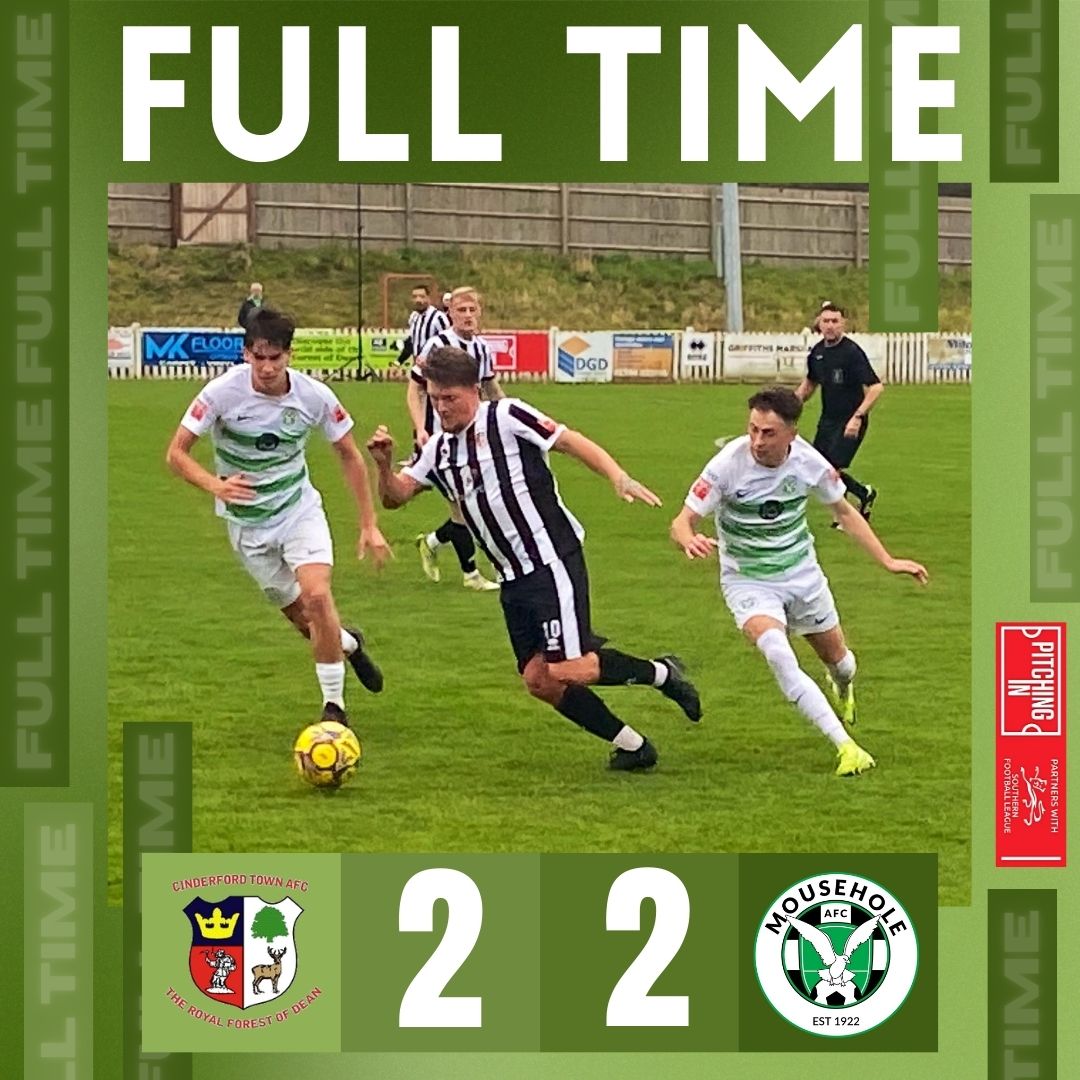 FT | CINDERFORD TOWN 2-2 MOUSEHOLE

A point on the road in the Forest of Dean, but we came for more!

<a href="/Cornishfootball/">Dave Deacon</a> <a href="/swsportsnews/">South West Sports News</a> <a href="/SouthernLeague1/">The Pitching In Southern Football League</a> #flyingalltogether #wayoutwest #seagulls #mafc