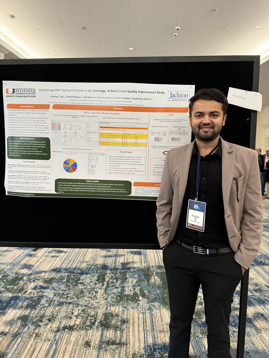 Jani_Chinmay's tweet image. It was an utmost pleasure presenting our collaborative project with @FLASCO_ORG and @PfizerOncMed on #HRR testing guidelines and EMR implementation across @SylvesterCancer and @jhsmiami. @HemOncMiami #Oncology #PrecisionMedicine #HRRTesting