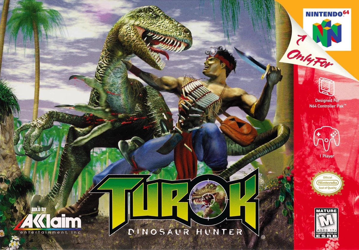 metaly's tweet photo. don't know if this is a good idea but i'm playing beloved(?) N64 game Turok: Dinosaur Hunter for the first time https://t.co/5fuIkvUFNv #ExtraLife https://t.co/fJkJwlzvFL