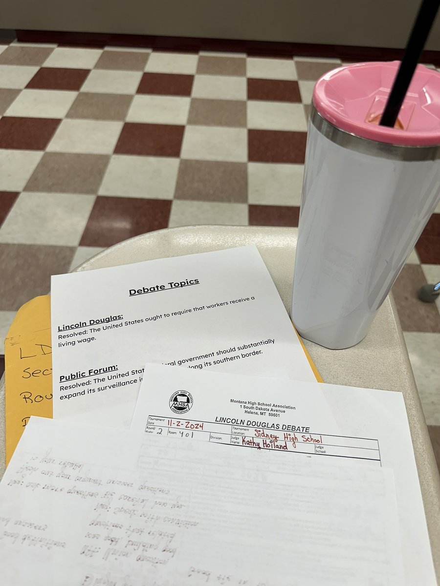 KathyHoilandMT's tweet image. Doing one of my favorite things in the entire world. Listening to our future leaders debate important and relevant topics. If you get a chance to judge a forensics (speech, drama, and debate) meet I highly encourage you to do so! 

#writeinrevolution #justlikemurkowski
