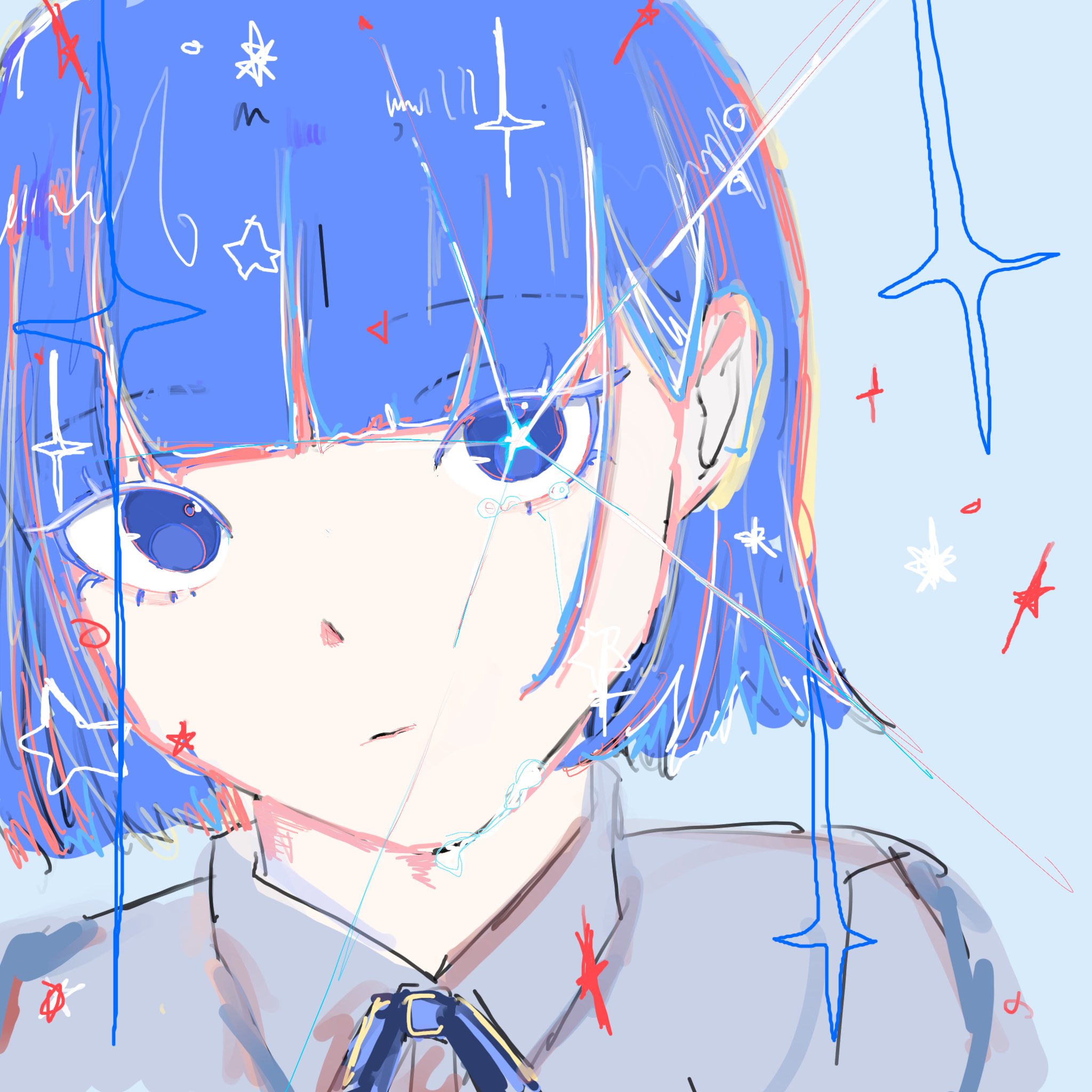 はな⭐︎ くすみブルー+桃ツイード+水光295番+煌めき+夜空+藤色 霜月青空/しもつき そら@C108(日)西2お-48a on X: 