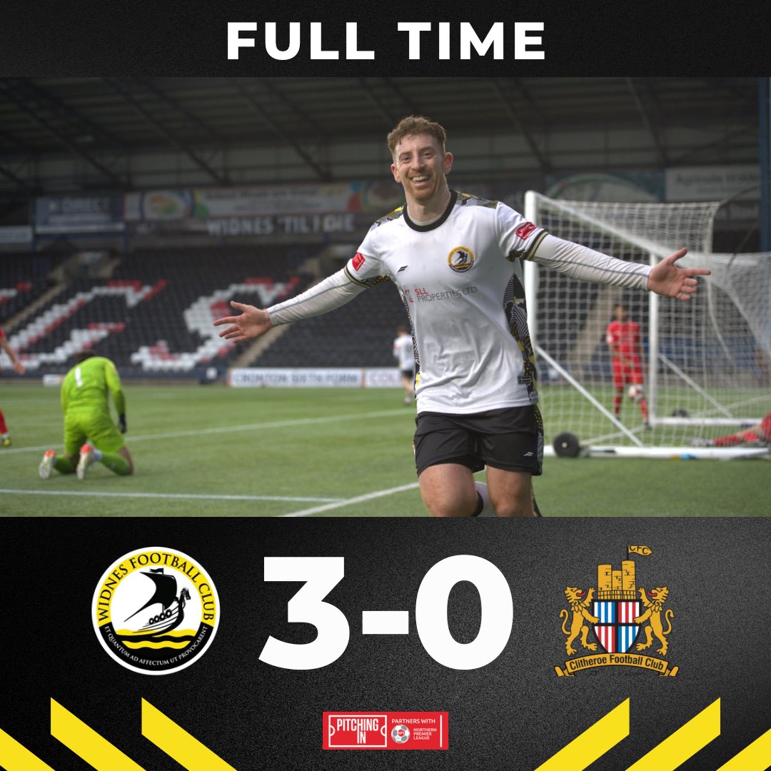 FULL TIME | Widnes 3-0 Clitheroe

Goals from McGiveron, Miller and Steele seal a convincing home win 💪