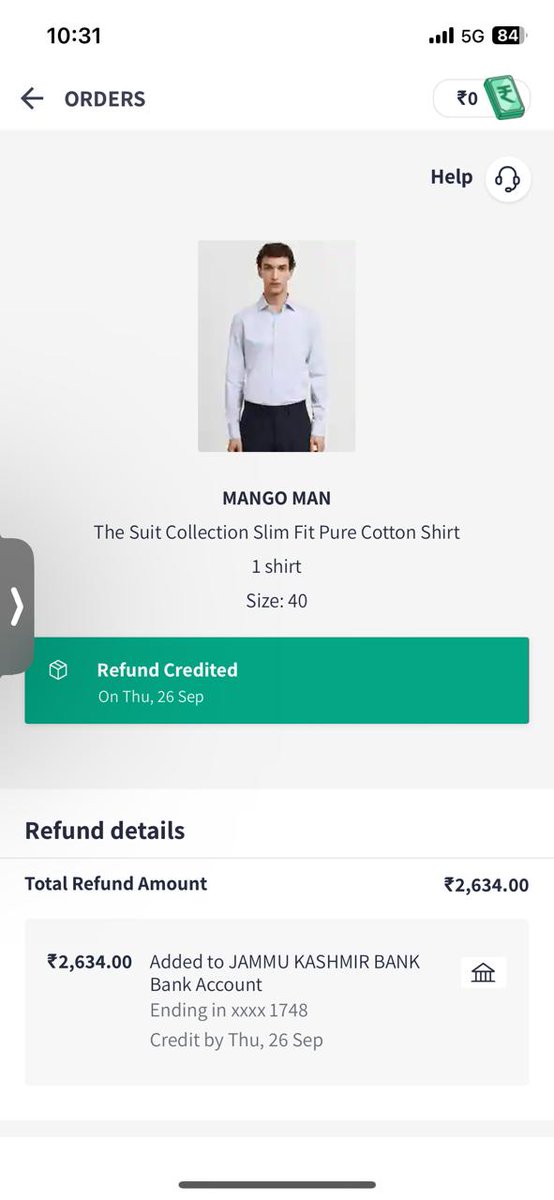 faizyab10's tweet photo. @myntra My Refund has not been Credited to my Account since 26 of september 2024. Kindly look into the matter &amp; Credit Back the amount ASAP. https://t.co/YdfSXNN9yW