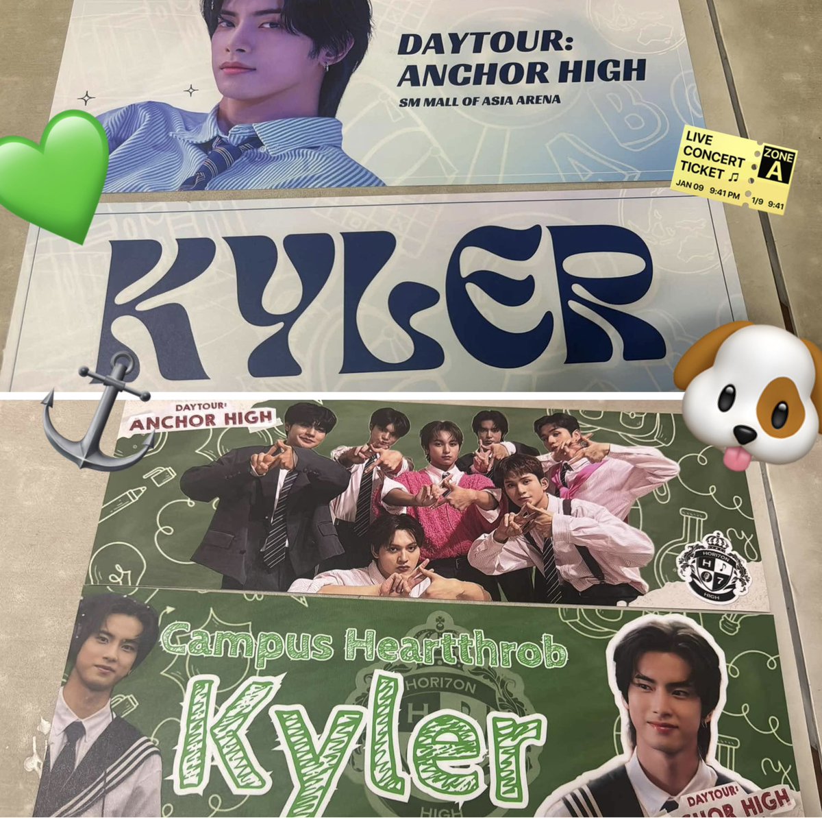 Banners for tomorrow! 

Special thanks to @kylerkyutiee for the banners 

#HORI7ON2NDCONCERTinMOAARENA 
#HORI7ON #호라이즌 
#KYLER #카일러
<a href="/HORI7ONofficial/">HORI7ONofficial</a>