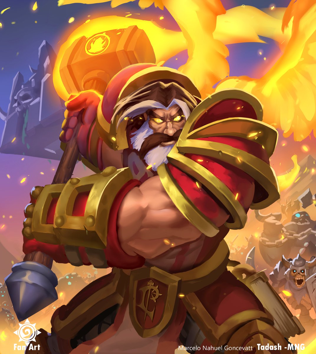 Uther of the Scarlet Crusade 🔥🧟

"His hatred burns for revenge against the Scourge and to take back Lordaeron. It's not Justice what he seeks, it's Retribution"

Thanks to <a href="/AntonZemskovArt/">Anton Zemskov</a>  for the mentorship

Check for more: artstation.com/tadashmng

#Hearthstone #Blizzard #TCG