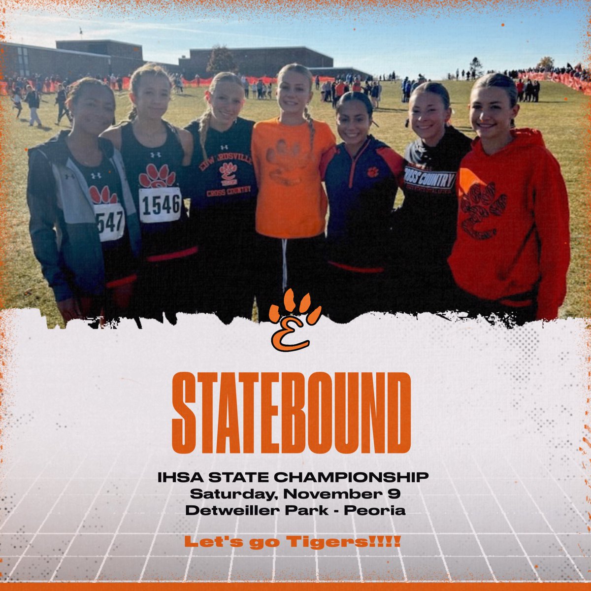 Edwardsville618's tweet photo. 🏃‍♂️🏃‍♀️ Big congrats to the Edwardsville Tigers Boys &amp; Girls Cross-Country teams on qualifying for State! 🎉 They'll compete next weekend in Peoria, IL. Let’s wish them luck as they represent EHS at the highest level! #HUSTLE #StateBound https://t.co/SNcMHeis5c