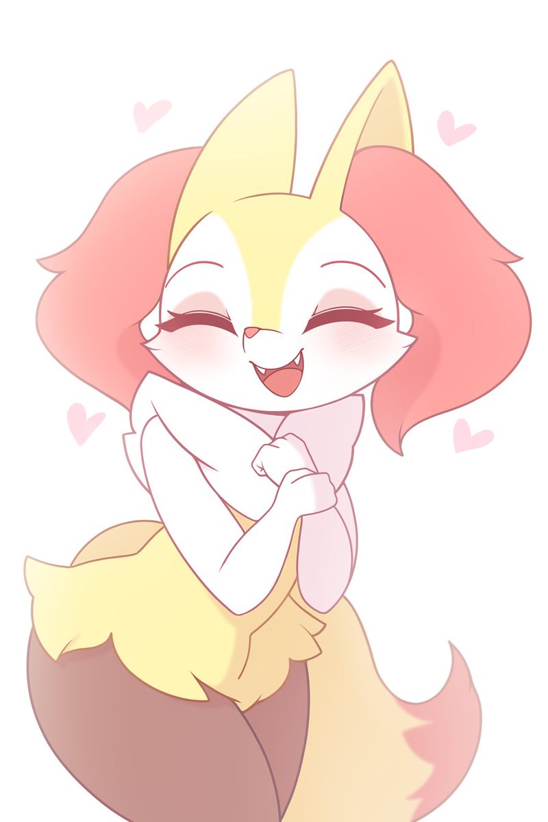PinkCappachino's tweet photo. Little shortstack braixen who loves you. https://t.co/r3xxbrPbnW