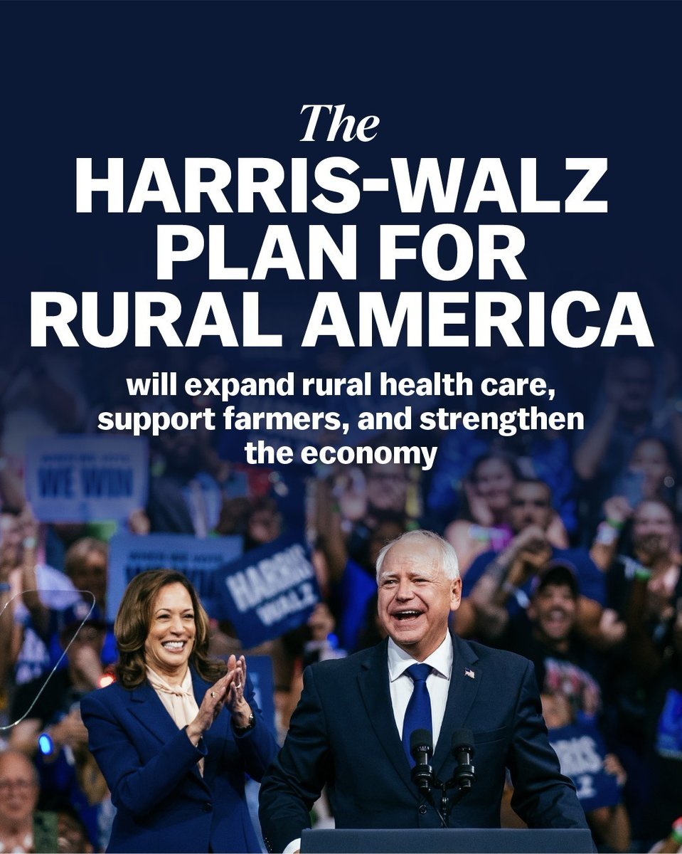 NWOregonizers's tweet image. From farmland to health care, Harris &amp;amp; Walz have a plan to make rural communities stronger. Supporting our farmers &amp;amp; expanding rural health care ensures a better economy for everyone. Let’s get this done! 🌾🏥 #ForHarris #VoteHarrisWalz #NWStrong
