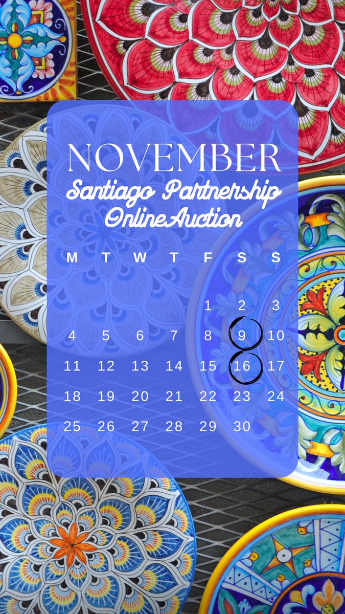 SantiagoPartner's tweet photo. We are just one week away from the start of the 8th Annual Santiago Partnership Online Auction!  Mark your calendars and Save the Date!
#santiagopartnership #socent #sustainability #sumak #EcuadorMission #GiveBack #ChangeMakers #nonprofit #donate #santiagopartnershiponlineauction https://t.co/7iLGiiAfi6
