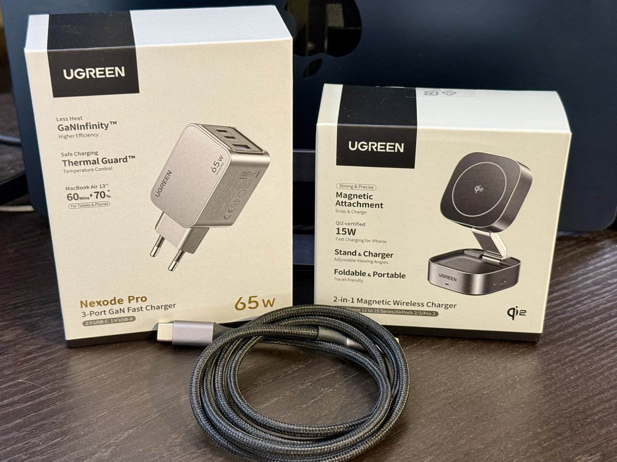 Vous avez un nouvel iPhone ? #CONCOURS
Parfait ! Avec UGREEN on vous offre un kit iPhone 16 avec chargeur GaN 65W, stand MagSafe et cable USB-C 100W de 1m.

Participer :   
👉Follow @lecafedugeek &amp; <a href="/UgreenFR/">UgreenFr</a>
👉RT   

Besoin d'une coque ? lecafedugeek.fr/protegez-votre…

TAS 16/11