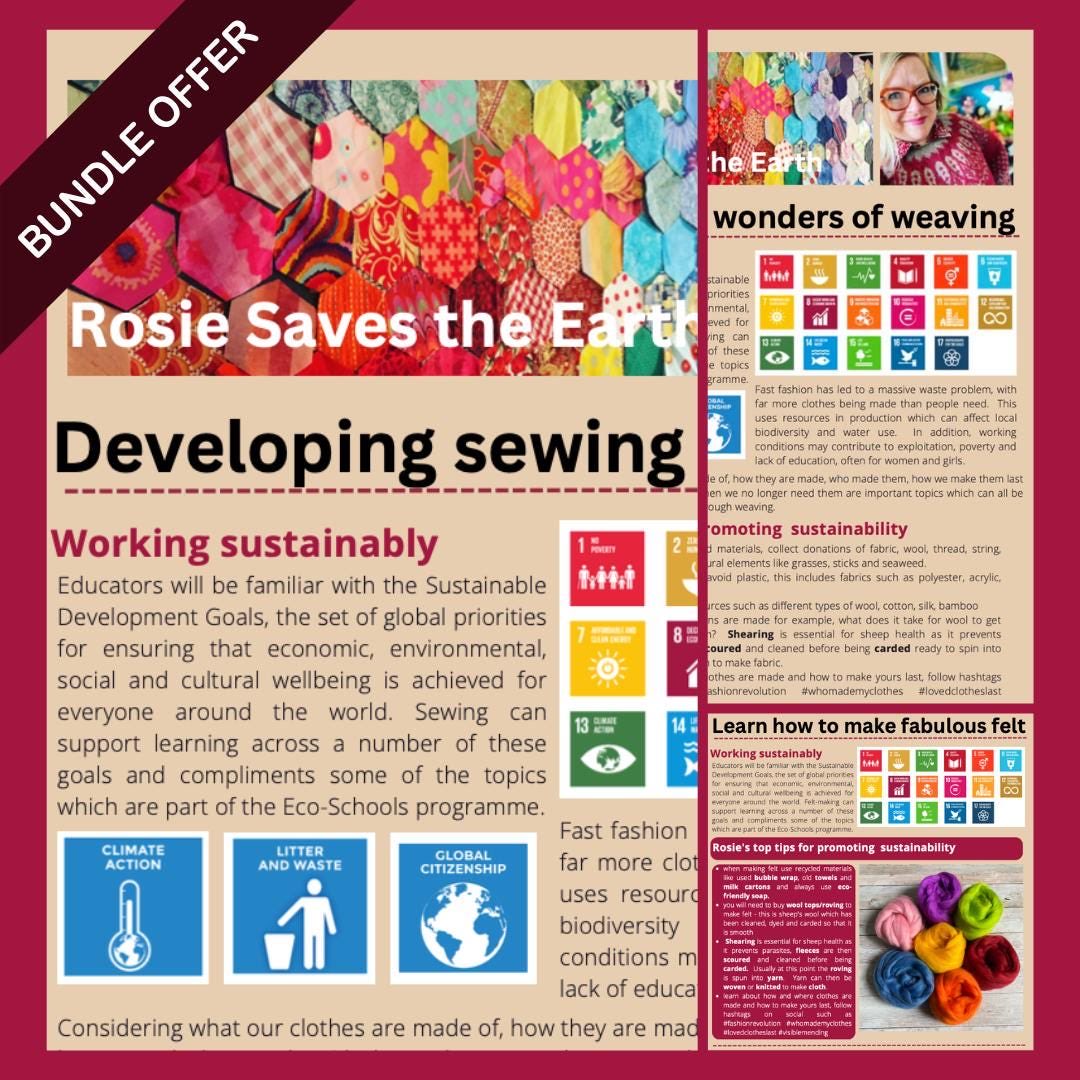 I’ve uploaded a new felting guide to my Etsy shop, available individually or in a bundle along with the sewing and weaving guides rosiesavestheearth.etsy.com/listing/181948…