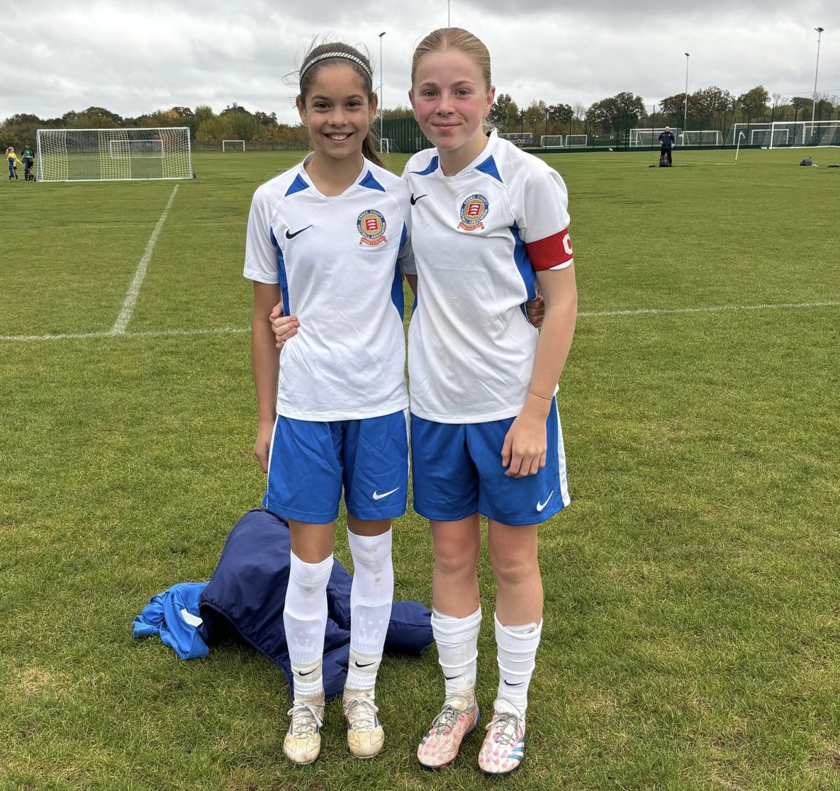 Congratulations to Isla and Mollie on their performances  for <a href="/EssexSchoolsFA/">Essex County Schools FA</a> today in an exciting 1-1 draw with Bedfordshire. #SHSFootball