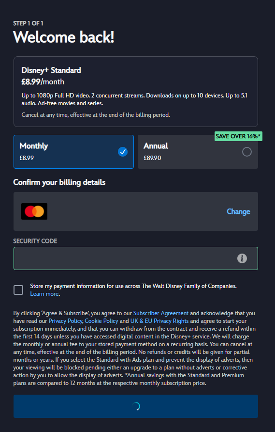 sinklaer's tweet photo. @DisneyPlusUK Gonnae fix this or no? You literally won't let me give you money. Four different browsers (2 deskop, 2 mobile), with or without uBlock, with or without custom DNS service. Just spins and throws a paddy in the console. https://t.co/TnchRnT0xr
