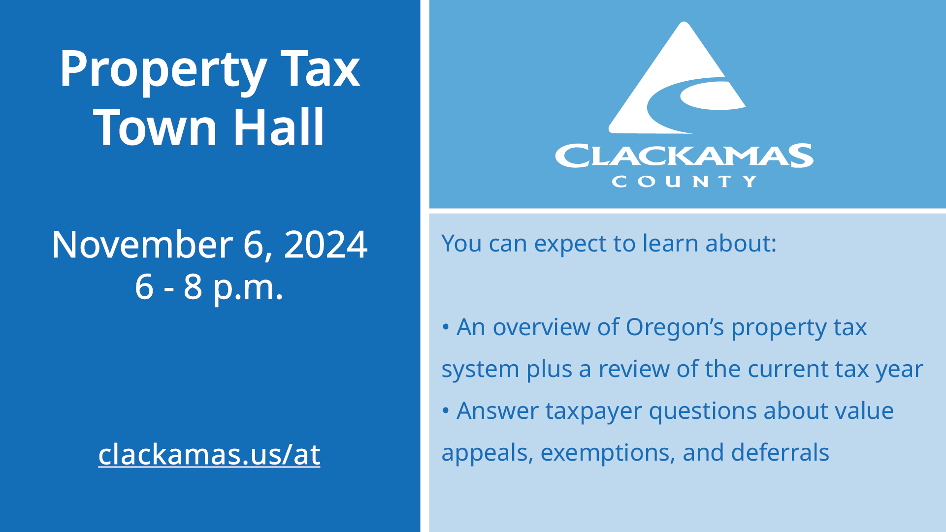Clackamas County, OR on X: &ldquo;Save the date for our upcoming 