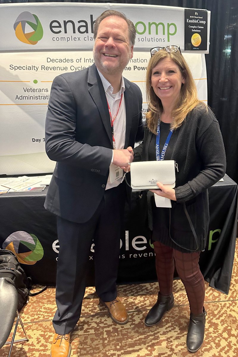 EnableComp (@enablecomp) on Twitter photo 🎉 Congrats to Andrea Zaffram from Atlas Surgery Center for winning the <a href="/katespadeny/">kate spade new york</a> purse at our booth! 👜 Thanks to everyone who visited us at the <a href="/BeckersHR/">Becker's Hospital Review</a> ASC conference this week. Let’s enhance revenue cycle management together!
#SpecialtyRCM #BeckersHealthcare 🎉 Congrats to Andrea Zaffram from Atlas Surgery Center for winning the <a href="/katespadeny/">kate spade new york</a> purse at our booth! 👜 Thanks to everyone who visited us at the <a href="/BeckersHR/">Becker's Hospital Review</a> ASC conference this week. Let’s enhance revenue cycle management together!
#SpecialtyRCM #BeckersHealthcare