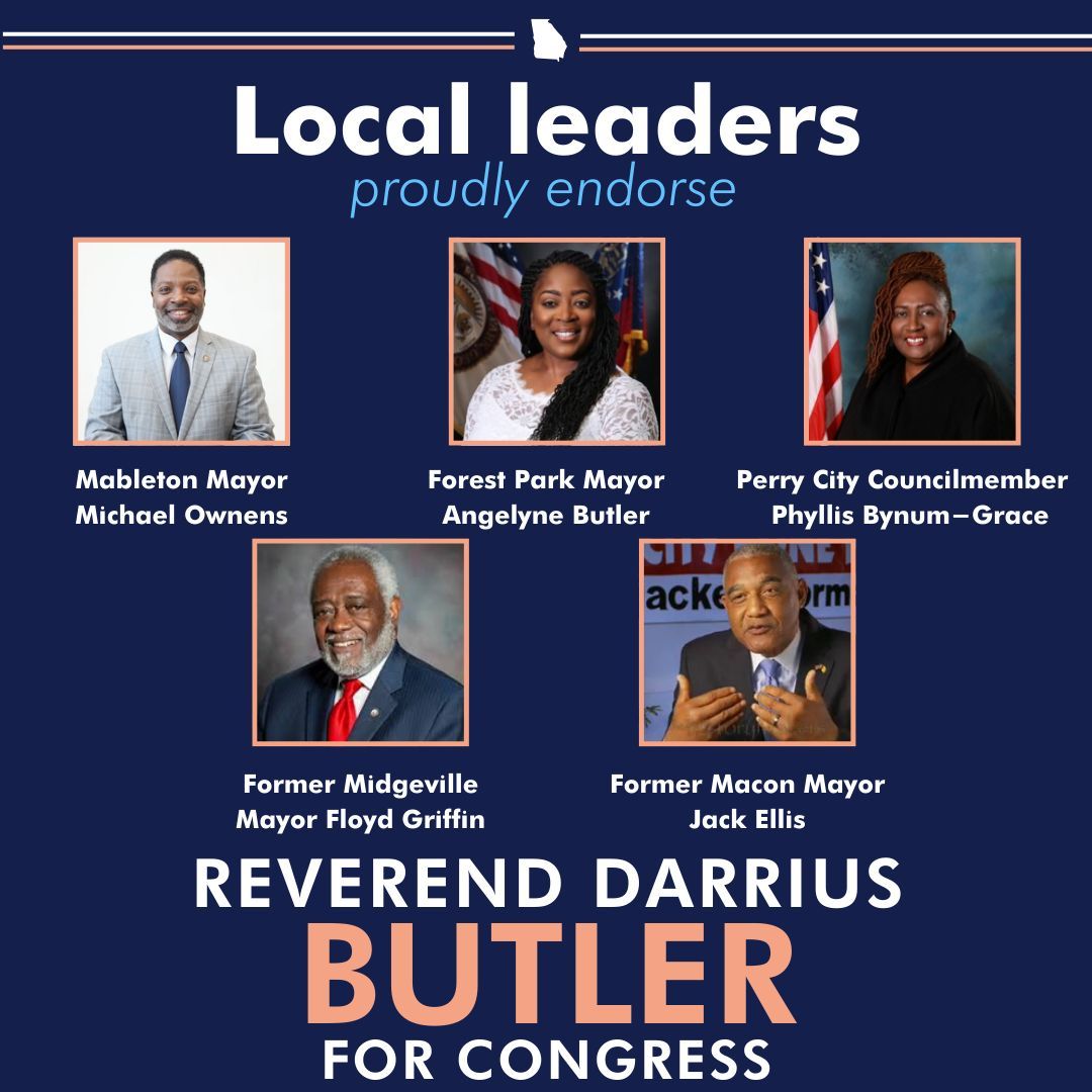 I'm honored to have the support of local leaders across Georgia in this election. As your Congressmember, I will never lose sight of the real issues impacting our community at the local level, and will work with leaders at every level to deliver for Georgia's 8th
