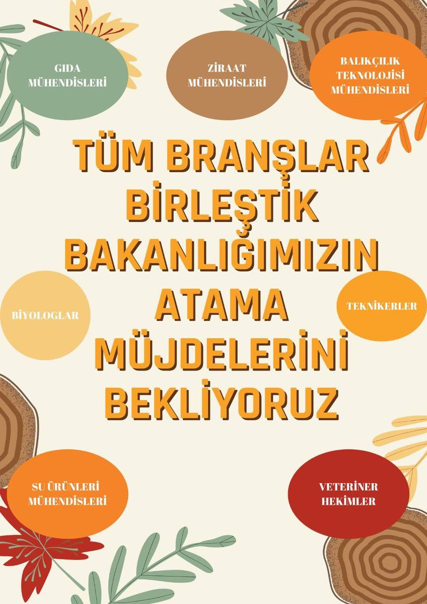 Ülkemizin gıda geleceğini korumak ve beraberinde tarımsal ve hayvansal tüm ürünlerin güçlü bir stratejik öneme sahip olmasına katkı sağlamak için Tarım ve Orman Bakanlığına bağlı branşlar olarak istihdam talep ediyoruz. <a href="/TCTarim/">T.C. Tarım ve Orman Bakanlığı</a> <a href="/ibrahimyumakli/">İbrahim Yumaklı</a> #TarımOrmanAtamaİstiyor