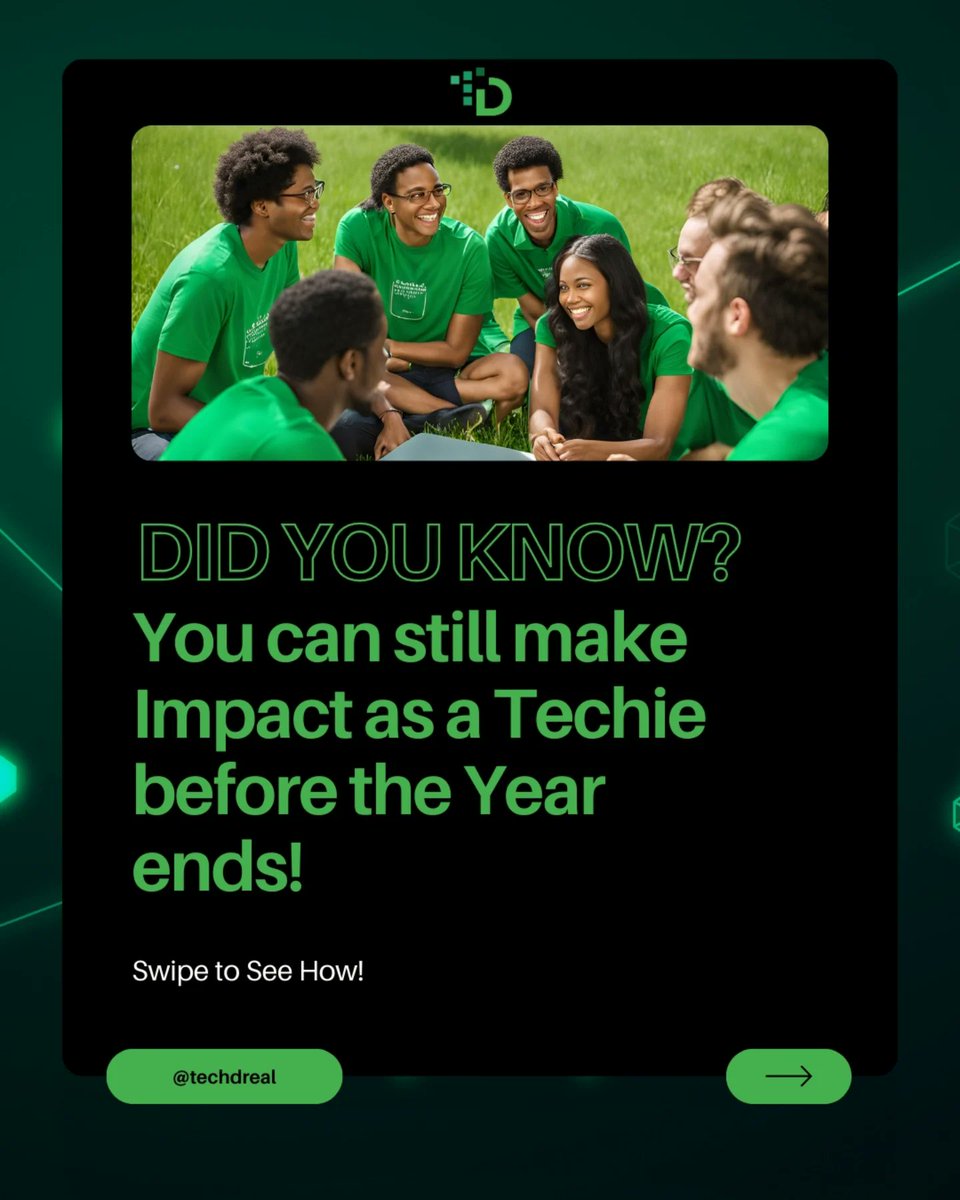 TechDreal's tweet image. The best tech stars know the year isn't over until it's over! Let's make the last stretch of the year a memorable one! Swipe to see similar and impactful ways to make a difference.
#nationbuilding
#finishingstrong
#countdownto2025
#TechCommunity