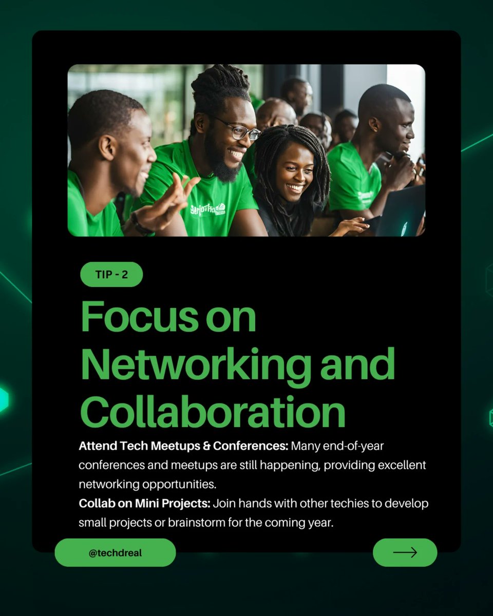 TechDreal's tweet image. The best tech stars know the year isn't over until it's over! Let's make the last stretch of the year a memorable one! Swipe to see similar and impactful ways to make a difference.
#nationbuilding
#finishingstrong
#countdownto2025
#TechCommunity