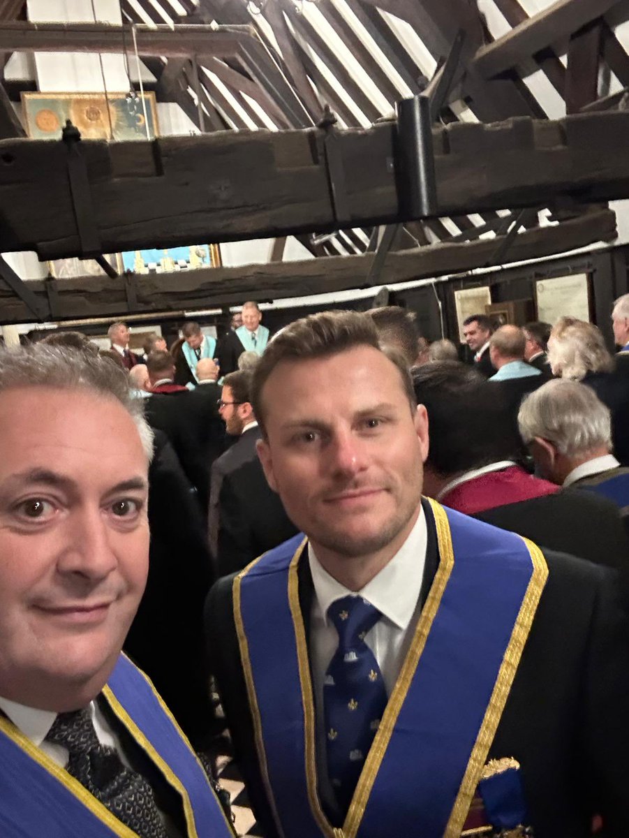 I couldn’t have been happier to see my good friend <a href="/Mattypro3/">Mattypro</a> installed into the chair of King Solomon today. An exemplary Mason who did a fantastic job of investing his officers. Good luck for the ensuing year! 

#Freemasons 

<a href="/GlosPGLodge/">Glos PG Lodge</a> <a href="/alancolman/">Alan Colman</a>