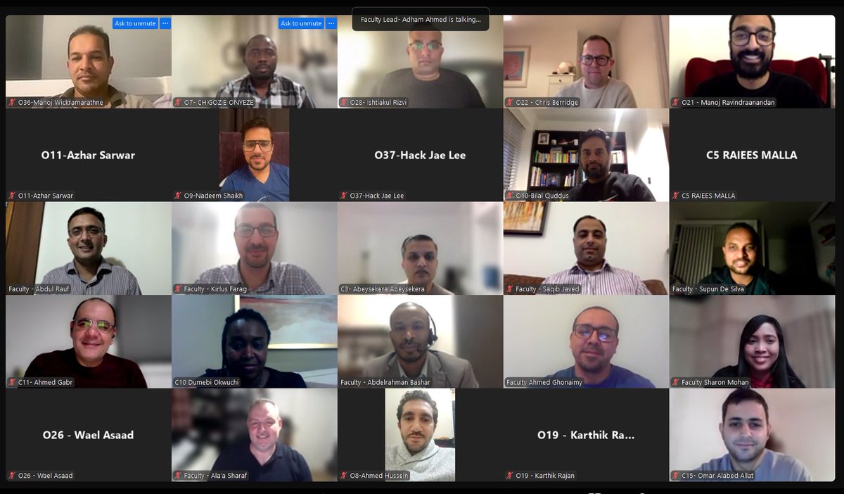 That's a wrap !

Good luck to all 16 Candidates and 30 Observers who participated in the 6th Online <a href="/BAUSurology/">BAUS</a> #SSTU #FRCS #Urology Mock Viva Day. All smiling after being grilled from 9 to 5 !

Much indebted to the 28 Faculty and Bev Tomkins who made this possible.