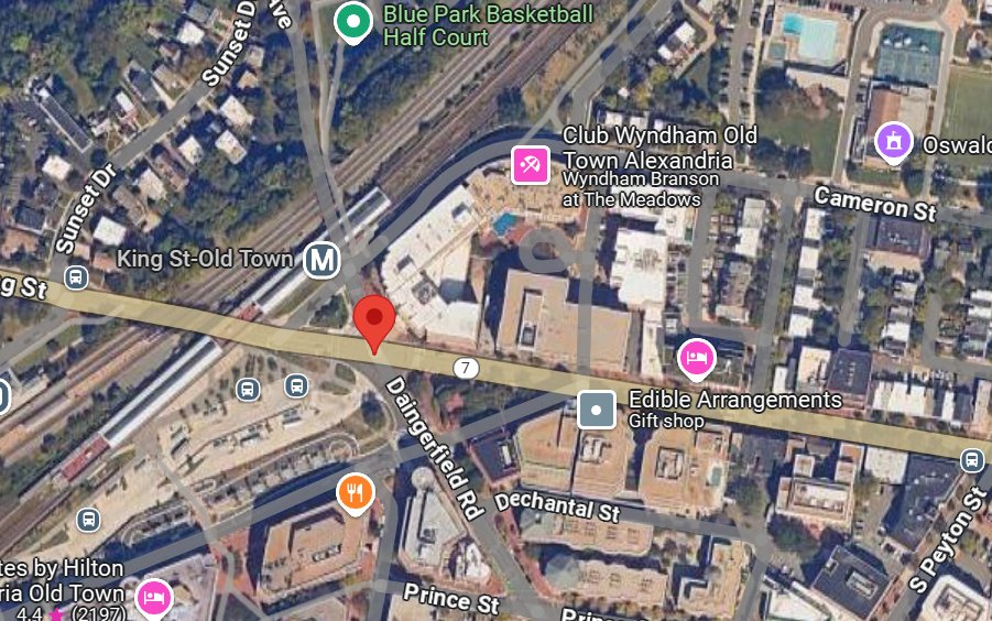 AlexandriaVAPD's tweet photo. APD officers are investigating a suspicious vehicle in the area of King St near Daingerfield Rd. The street is blocked to all vehicular &amp; pedestrian traffic between Commonwealth Ave/Daingerfield, and Harvard St. Please avoid the area until further notice. https://t.co/r051xmPxZ0
