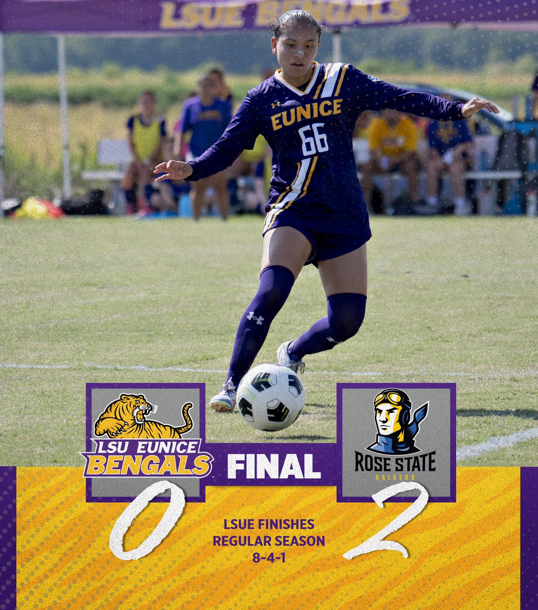 FROM FRIDAY: LSU Eunice saw its season come to an end, fighting to the finish against Rose State.  The Bengals conclude the 2024 regular season 8-4-1.

#GeauxBengals
#EarnYourStripes