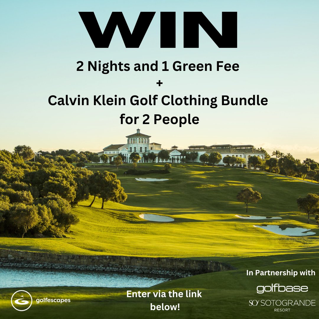 GolfEscapes's tweet photo. Win a FREE holiday for two people to SO/ Sotogrande for 2 nights + 1 green fee per person AND a Calvin Klein golf clothing bundle for 2 people worth £200 courtesy of GolfBase! To be in with a chance to win just press the link below and sign up! 

https://t.co/tDnj2Ykq6W https://t.co/PtIVtAZQMR