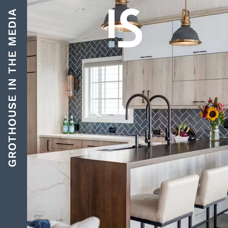 glumber's tweet image. As showcased in I+S Design, our Pastore™ waterfall designs are a love letter to simplicity, elegance, and innovation. ⁠
⁠
#Grothouse #WaterfallCountertops #designinspo #woodcountertops