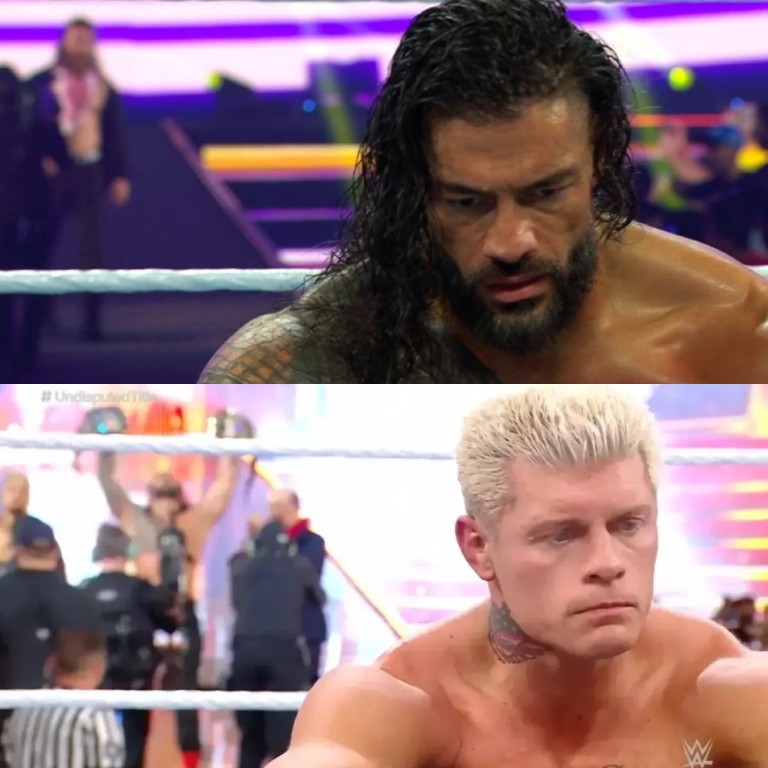 LuigiWrestling's tweet photo. Paralelismos. Roman Reigns y Cody Rhodes. #WWECrownJewel https://t.co/bpI7TvhrCJ