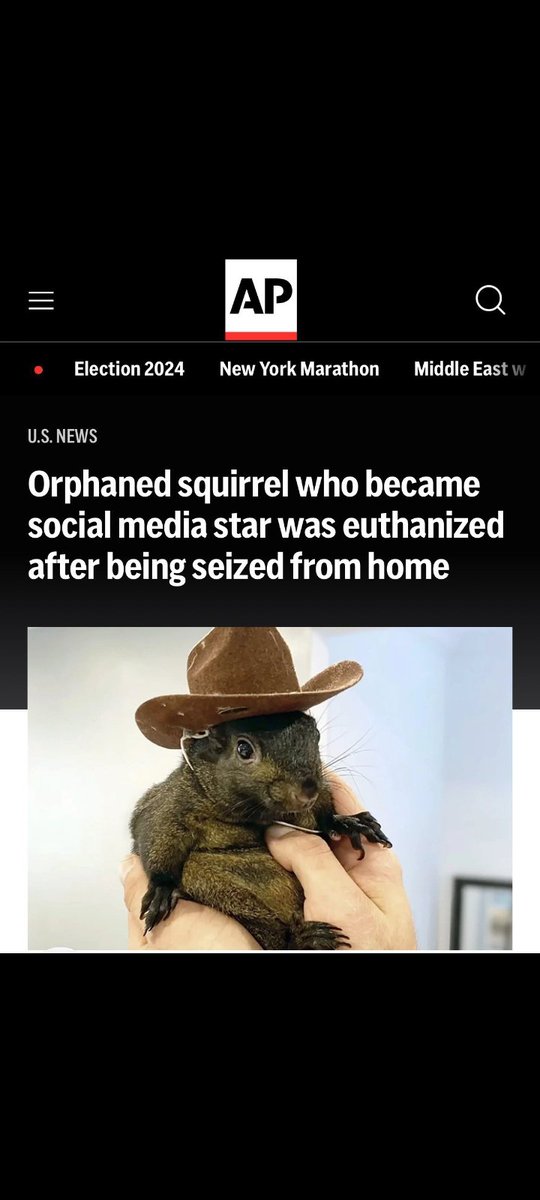 RIP #Peanut the squirrel and fred the racoon. And fuck the state of New York and fuck the government.