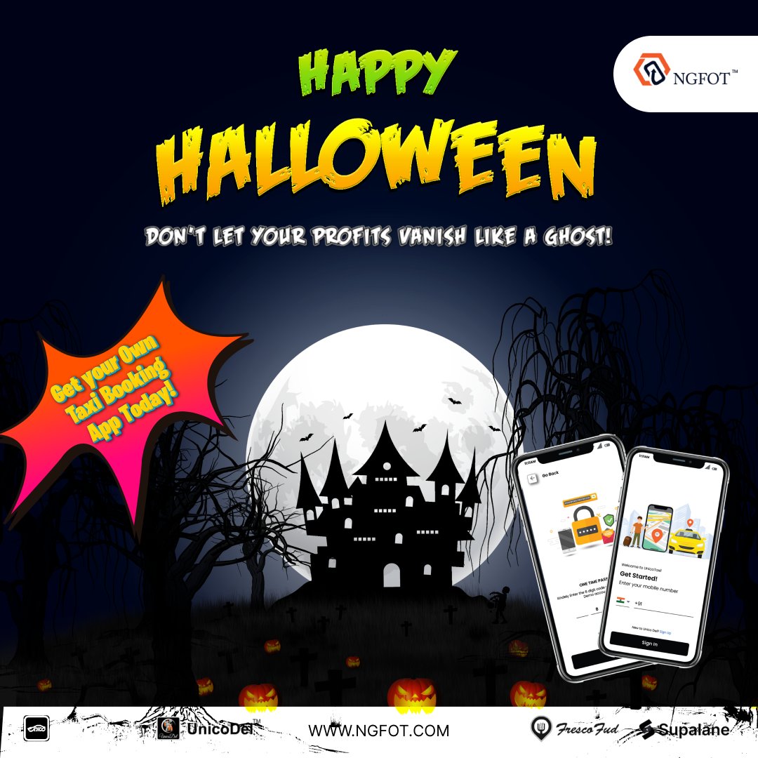 unico_taxi's tweet photo. Put a spell on your business! NGFO crafts taxi &amp; delivery software that’s downright magical. Here’s to a Halloween full of treats (no tricks)!

 #NGFOTech #Halloween2024 #TechMagic #taxisoftware #deliverymanagementsystem #uberlikeapp #Halloween #AppDevelopment #unicotaxi https://t.co/RhNd1VelYV